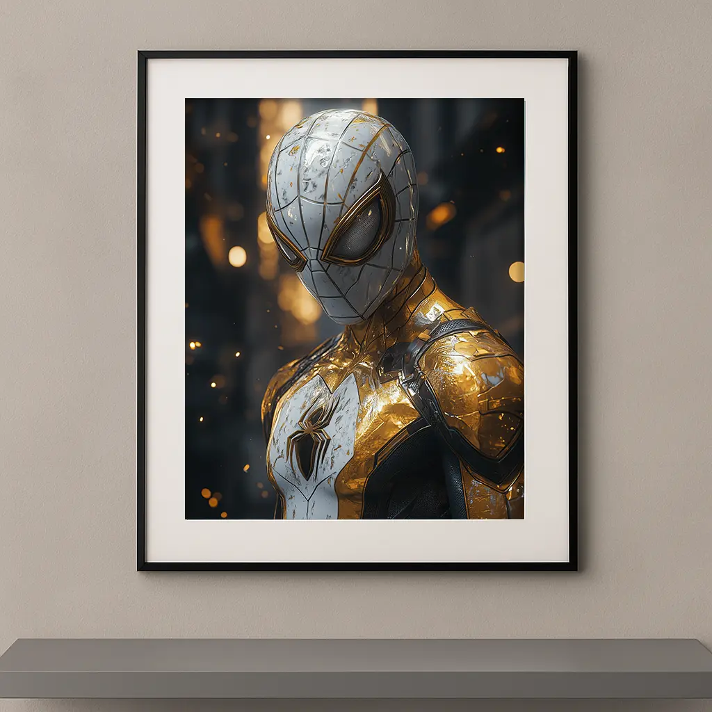 White & Gold Spiderman