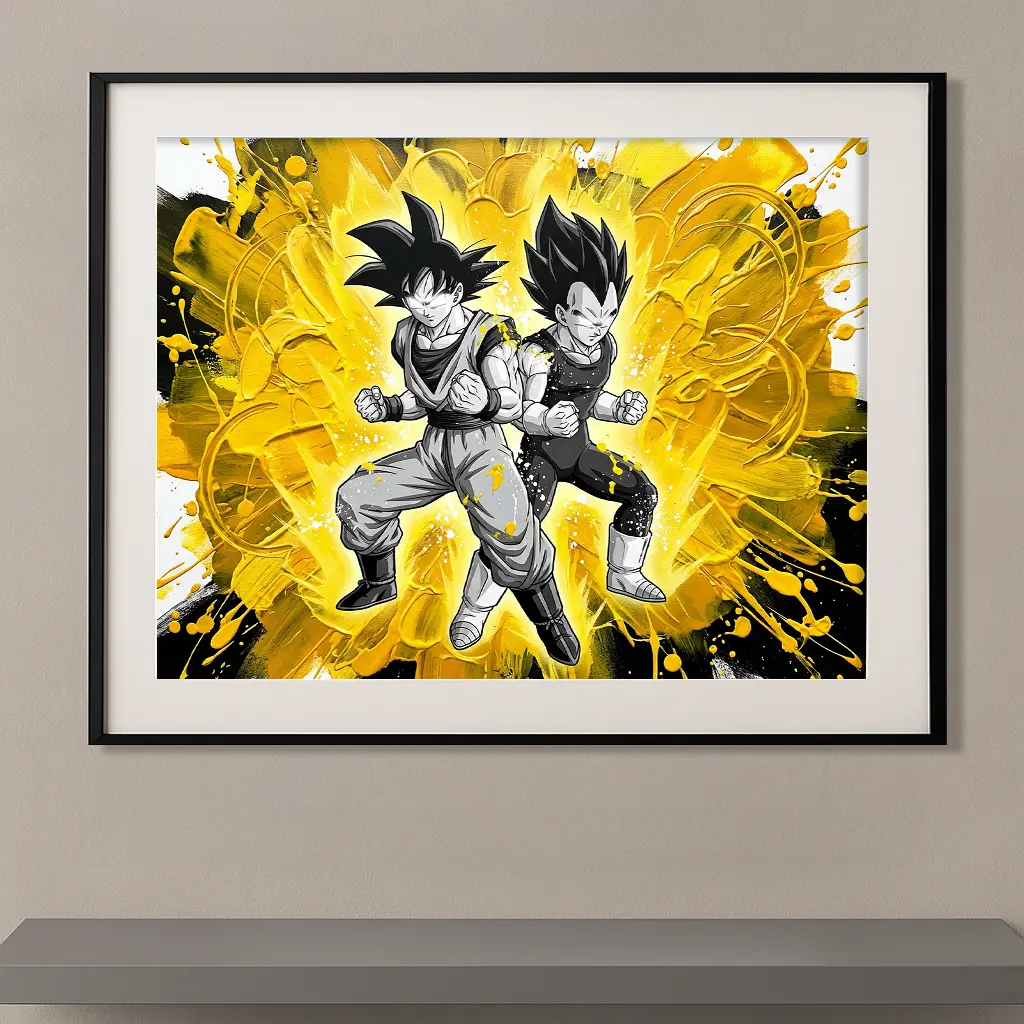 Goku & Vegeta — “Dual Aura / Yellow Monochrome Edition”