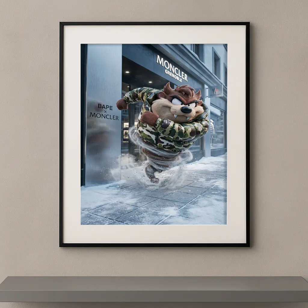 Taz (Tasmanian Devil) × Bape × Moncler