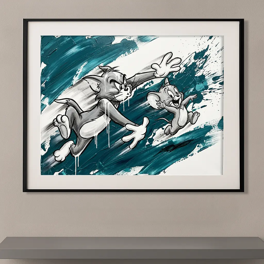 Tom & Jerry — “Chase / Teal Monochrome Edition”