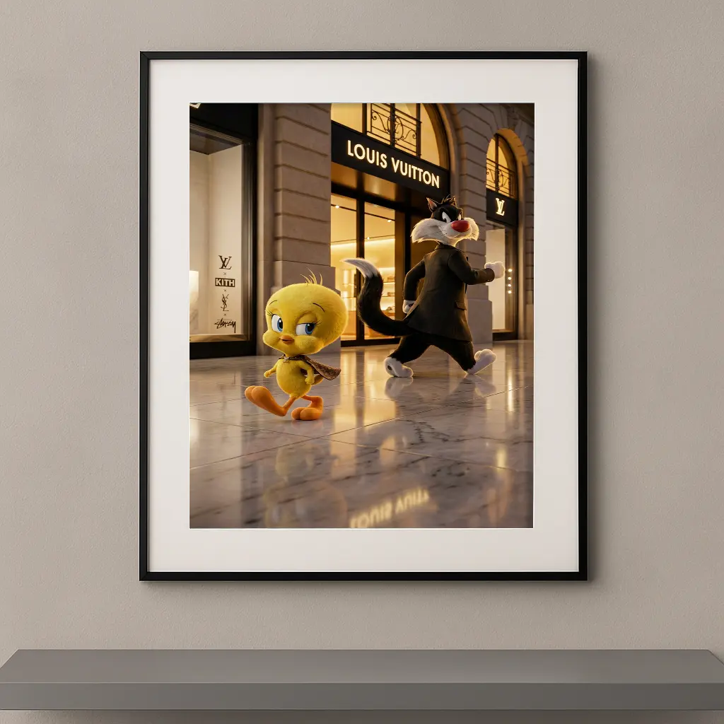 Tweety & Sylvester – Yellow Couture Escape vs Black Luxe Pursuit