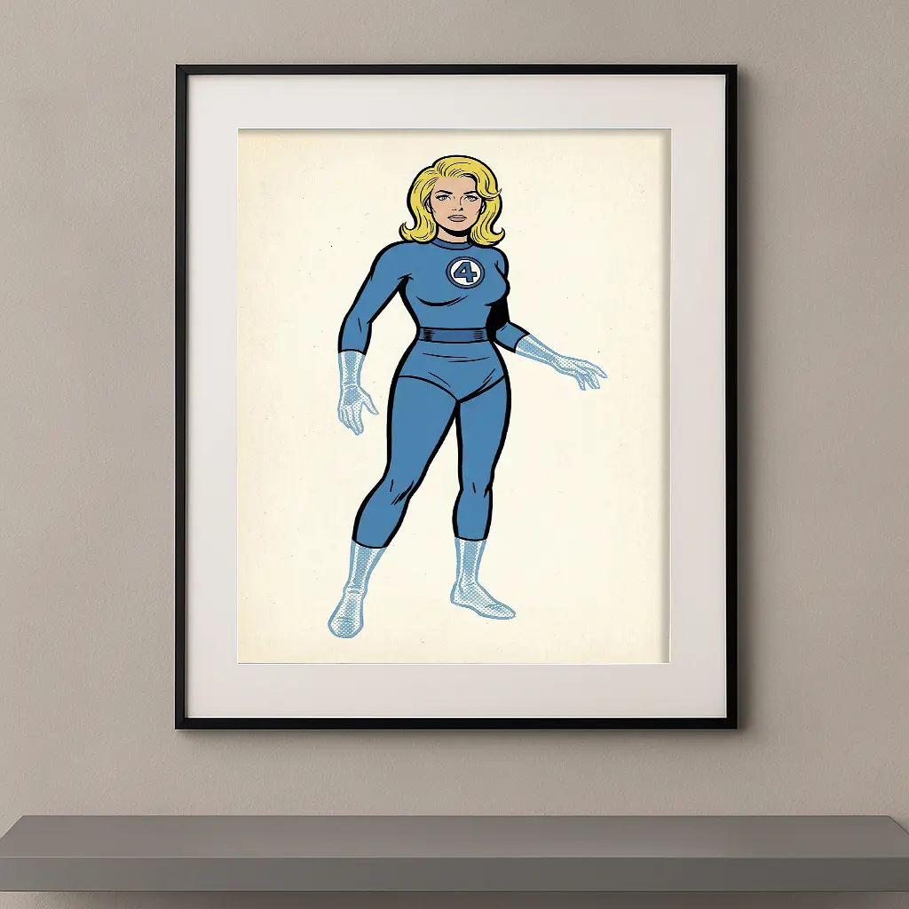 Vintage Comic Invisible Woman