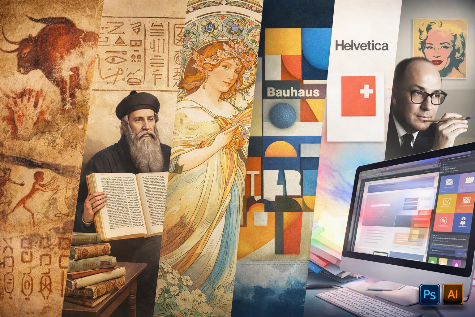 Histoire du design graphique : des origines à aujourd&rsquo;hui