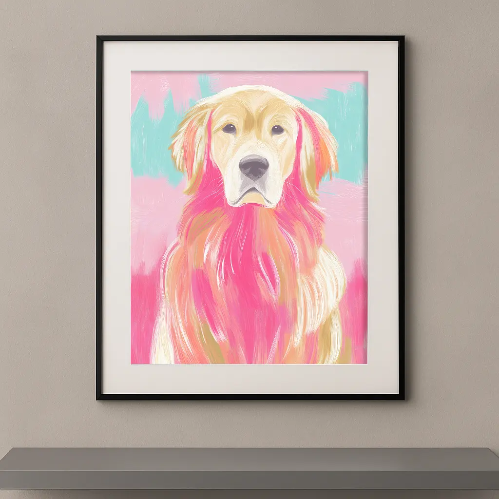 Le Golden Retriever Pastel