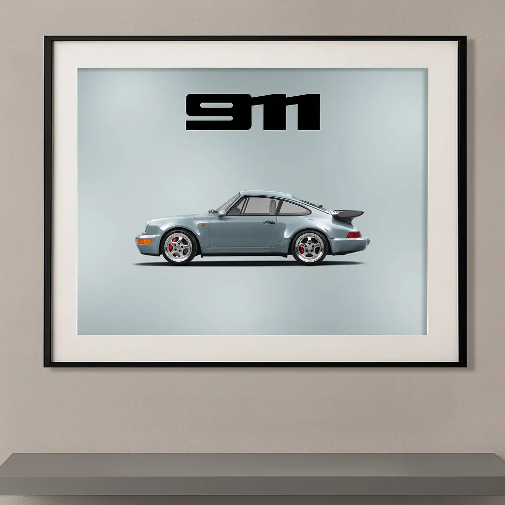 Porsche 911 turbo – Type 964 – Gris Polaire Métallisé