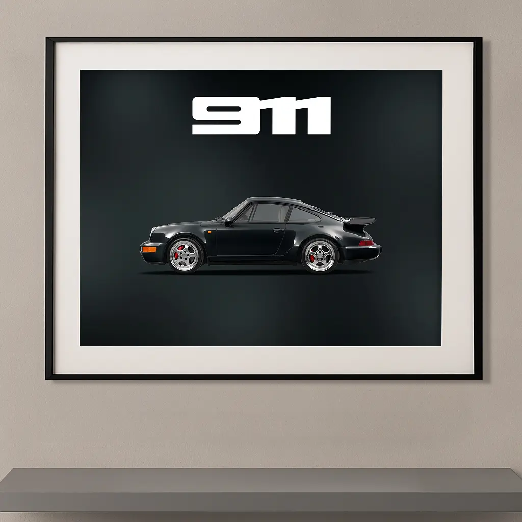 Porsche 911 turbo – Type 964 – Noir Métallisé