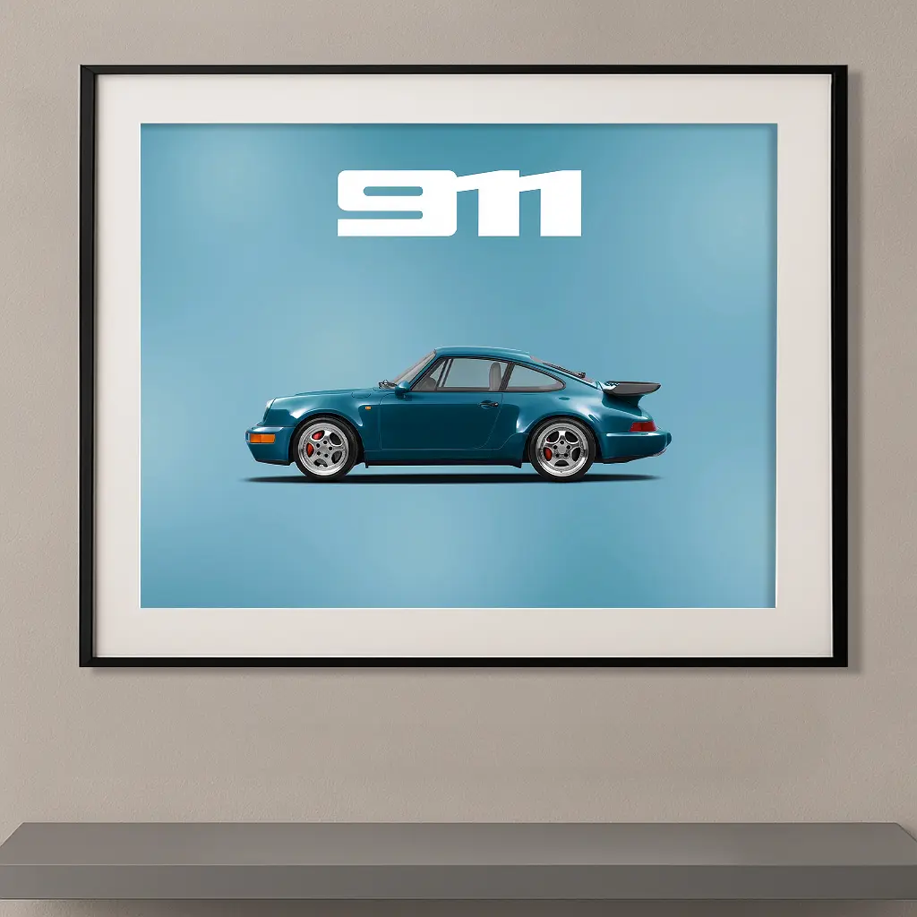 Porsche 911 turbo – Type 964 – Vert Amazon Métallisé