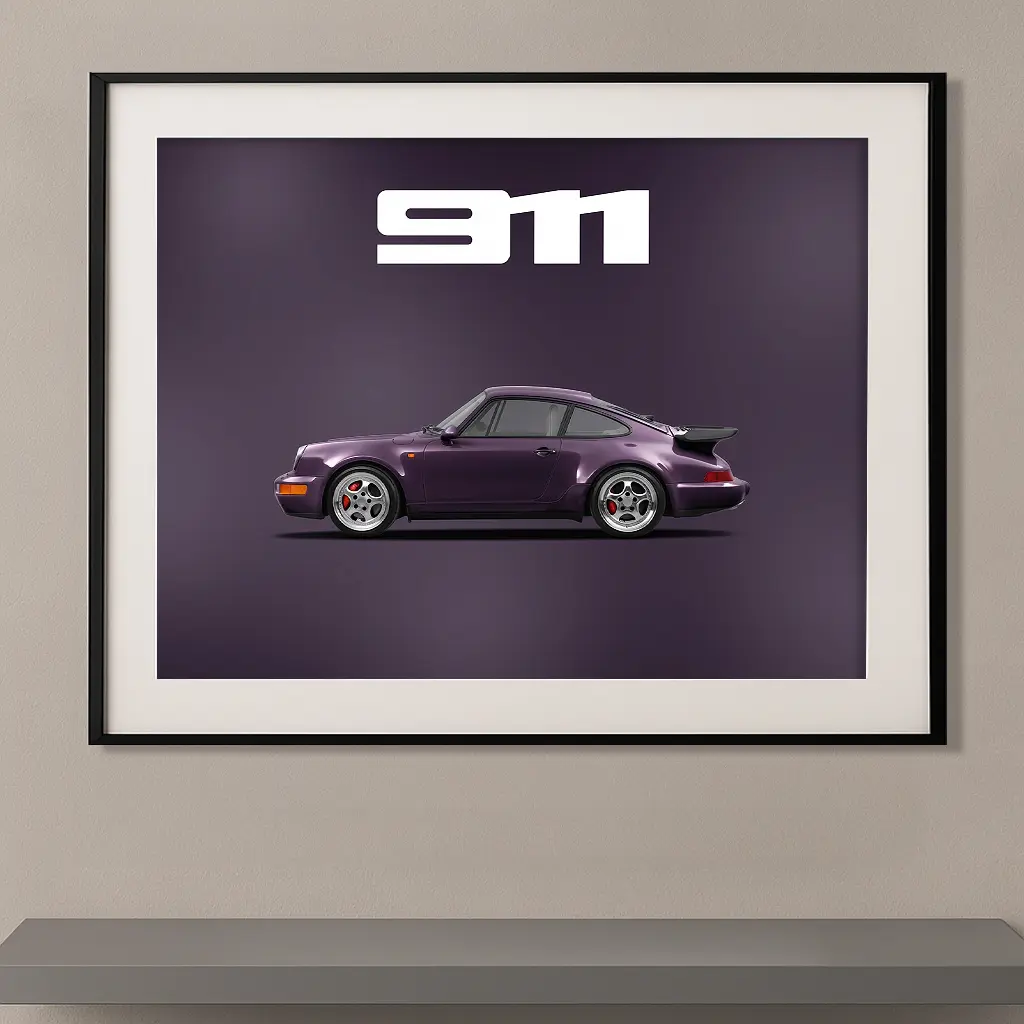 Porsche 911 turbo – Type 964 – Violet Métallisé