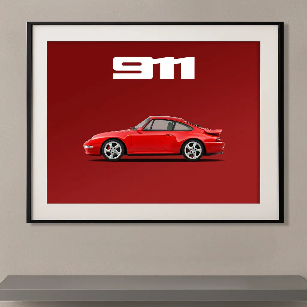 Porsche 911 turbo – Type 993 – Rouge Indien