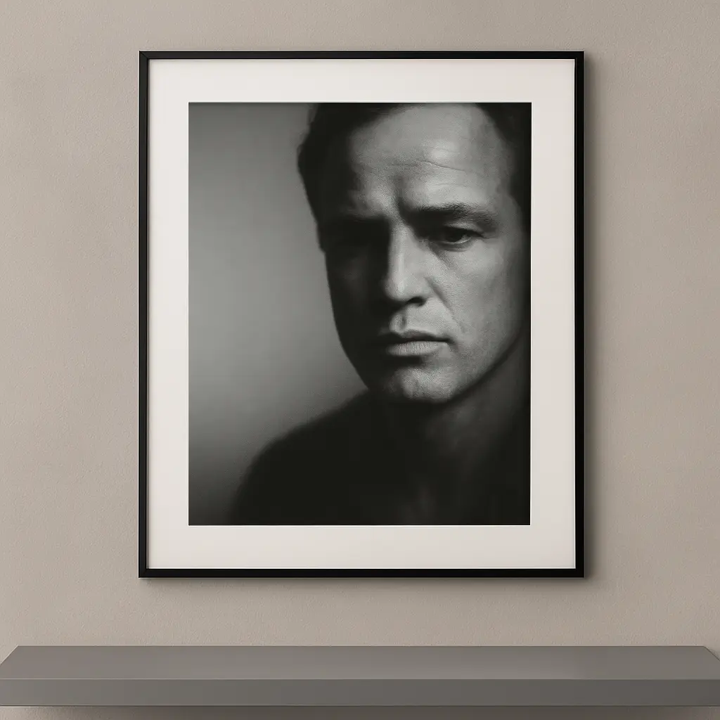 tableau portrait noir et blanc légende la légende silencieuse