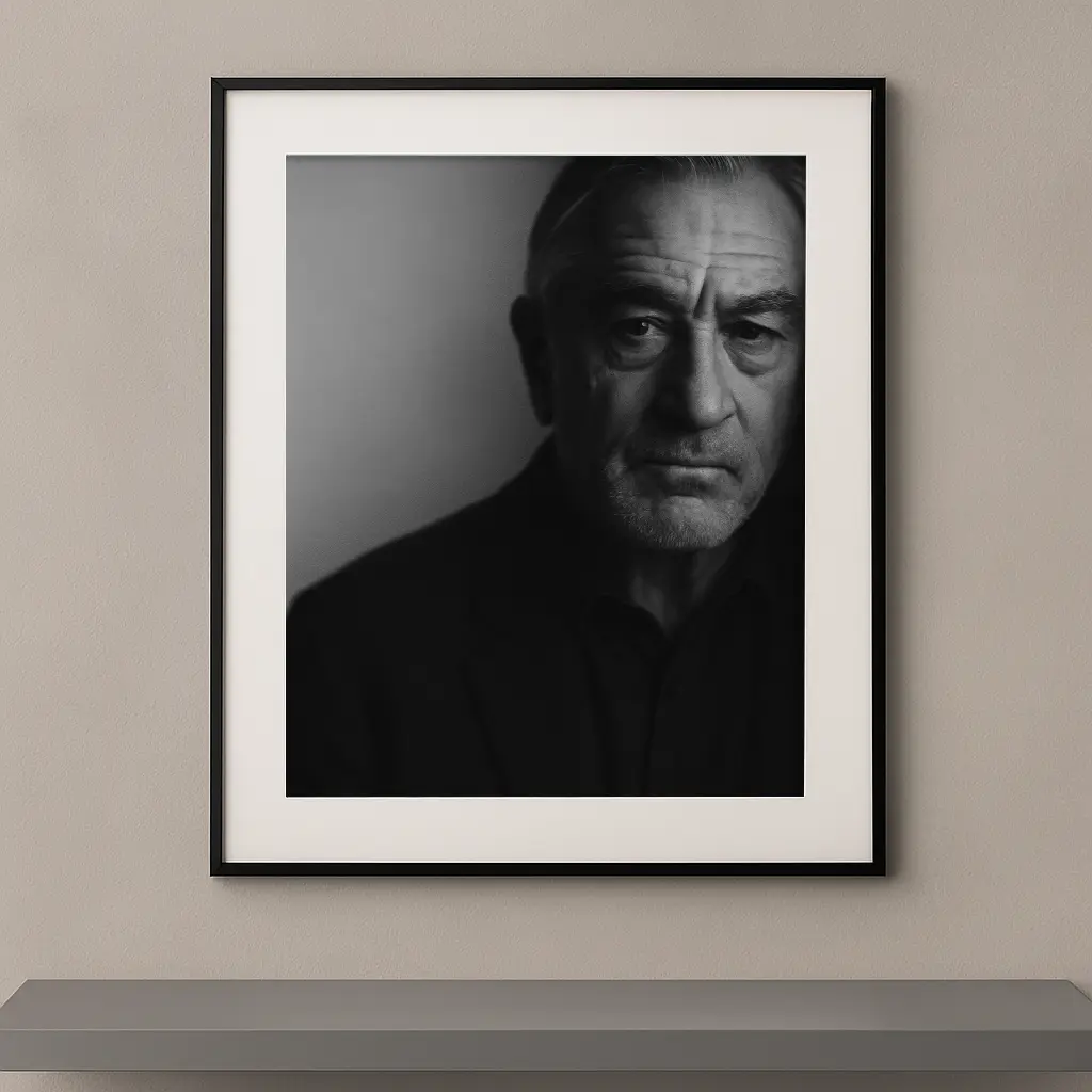 tableau portrait noir et blanc intensité contenue la rage tranquille