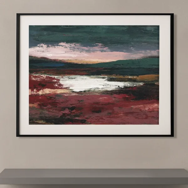 Hommages, Per Kirkeby, Art abstrait, Paysage abstrait, Expression contemporaine, Texture, Matière, Couleurs minérales, Rouge profond, Art contemporain, Décoration murale, Édition limitée, Graphic Avenue, Collection Hommages
