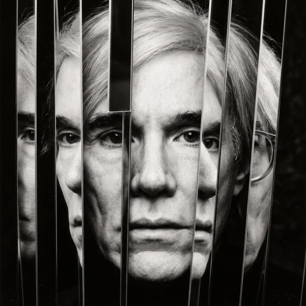 Tableau Andy Warhol Visages Multiples — composition sérigraphique en noir et blanc de l'icône du Pop Art