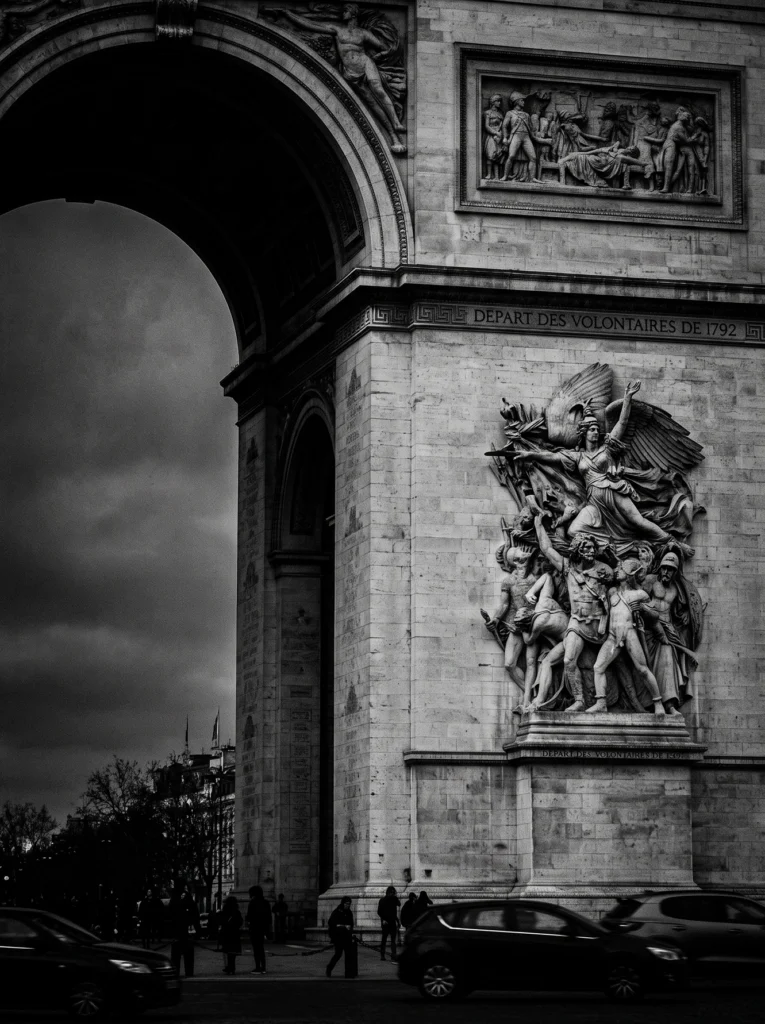 Arc de Triomphe Monumental — Tableau Paris Noir et Blanc