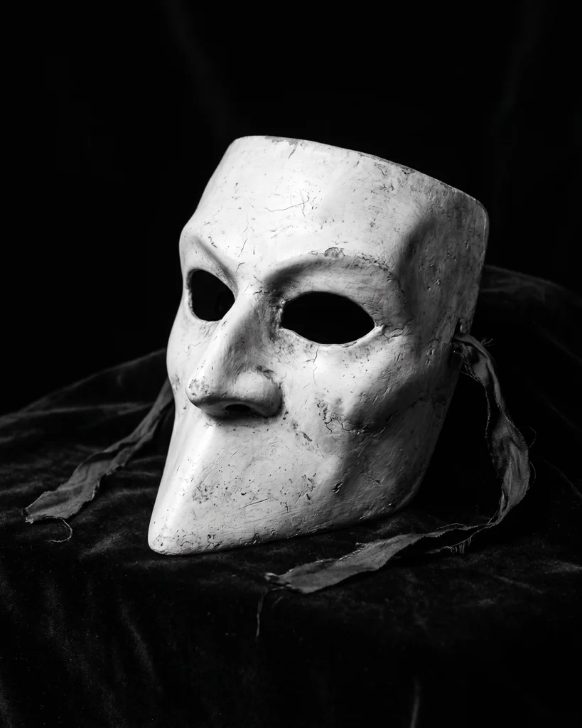 Bauta Venise — Tableau Masque Noir et Blanc