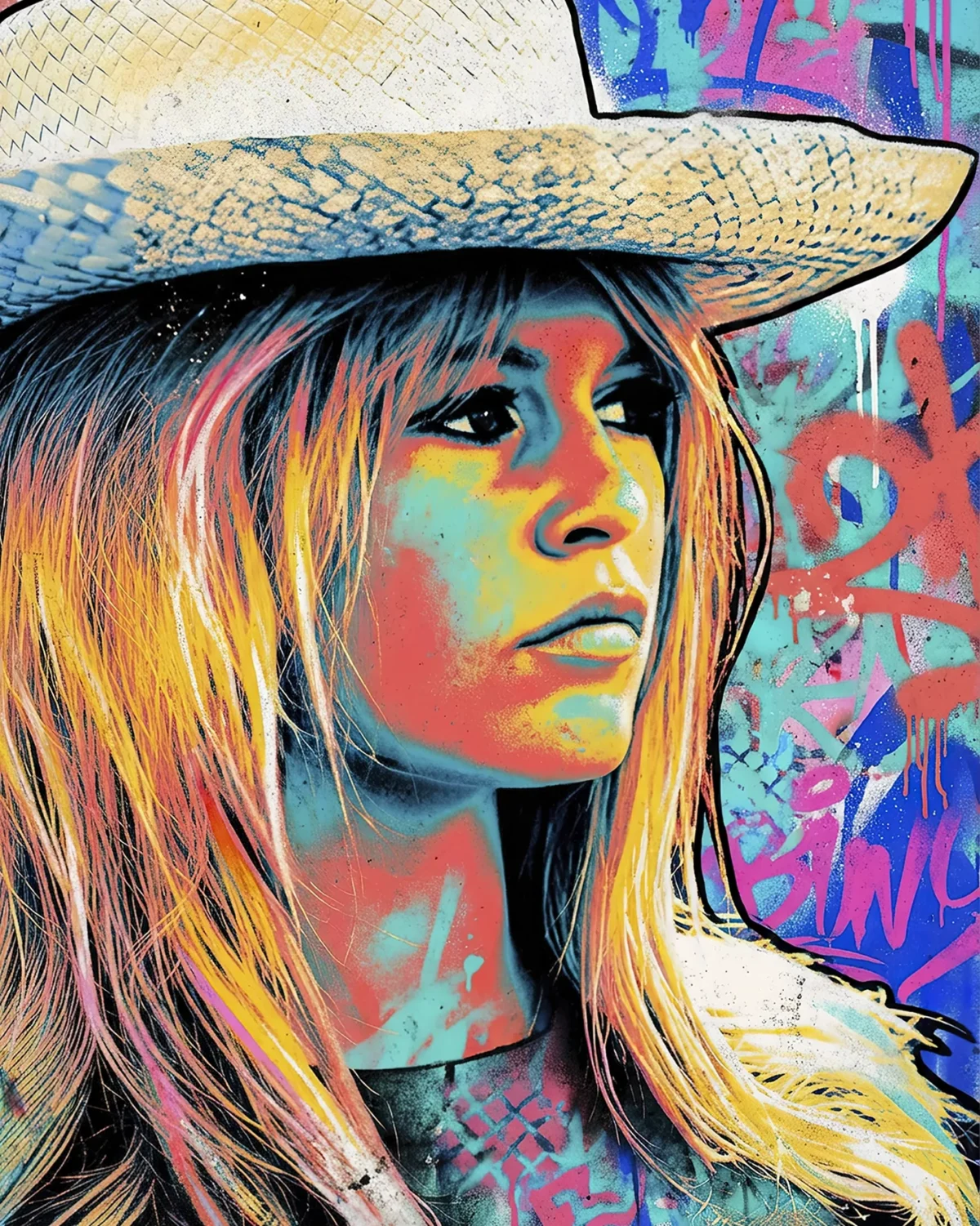 Brigitte Bardot Street Art – Western Pop