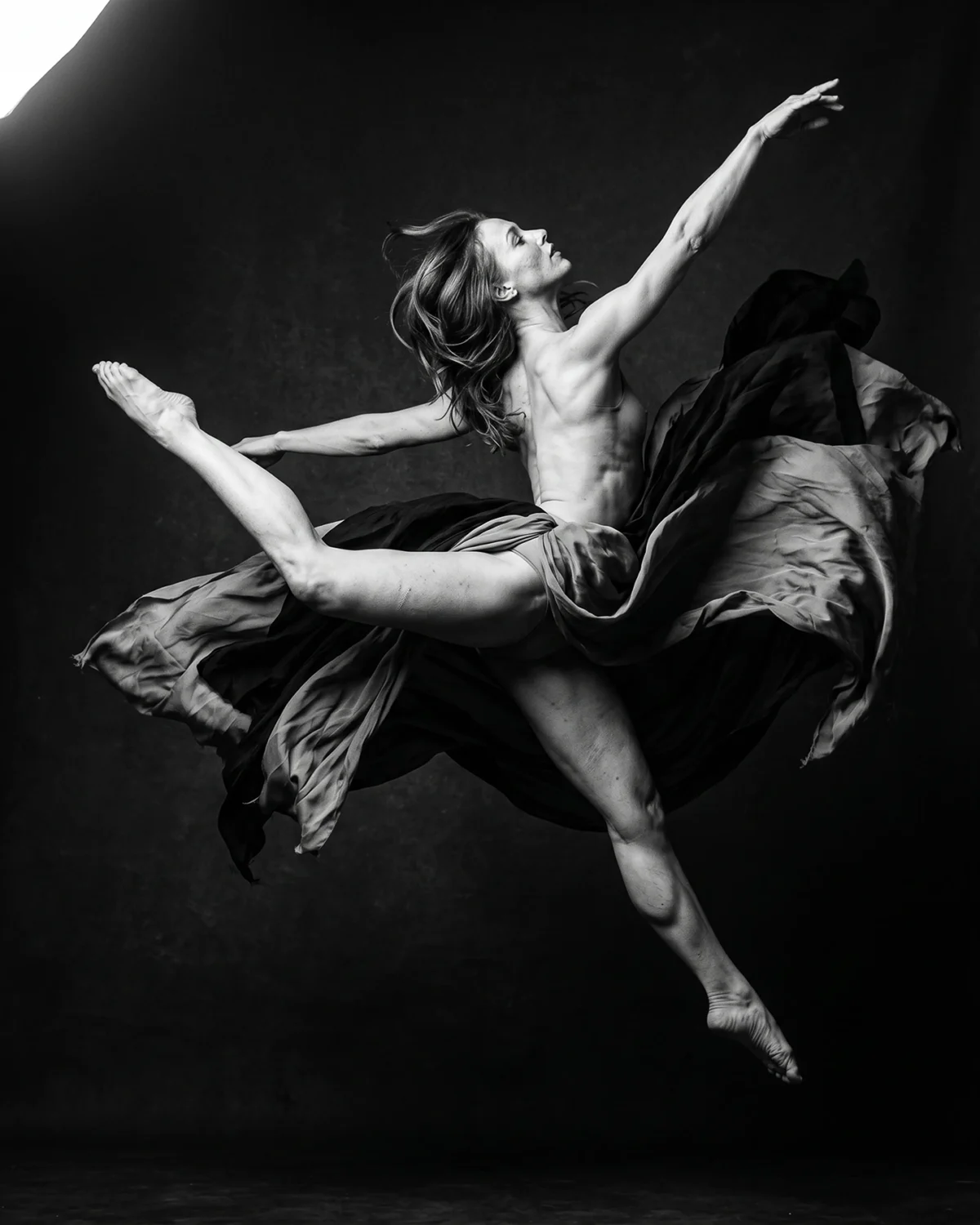 Élévation — Tableau Danseuse Aérienne Noir et Blanc