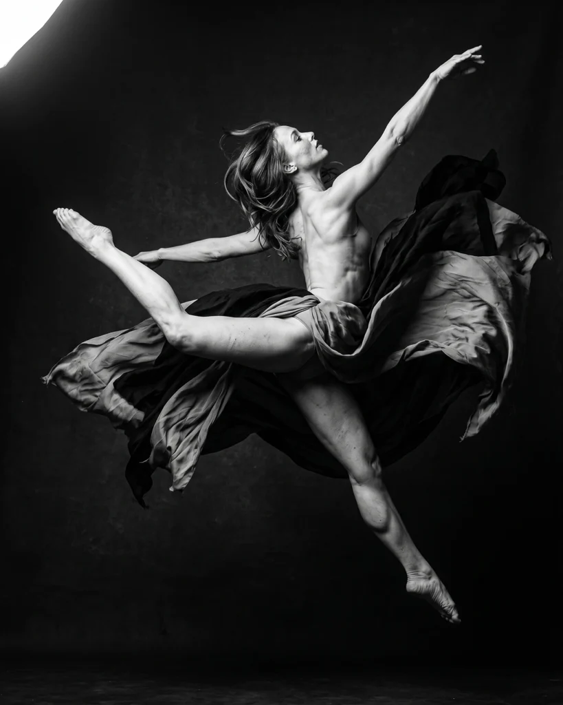 Élévation — Tableau Danseuse Aérienne Noir et Blanc