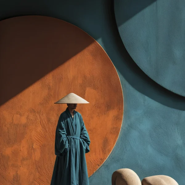 Figures et Formes - Bleu Terracotta