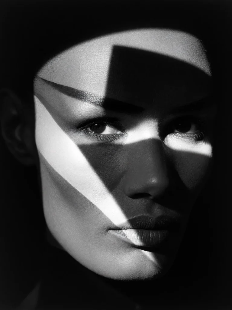 Grace Jones — Géométrie du Regard — Tableau Noir et Blanc