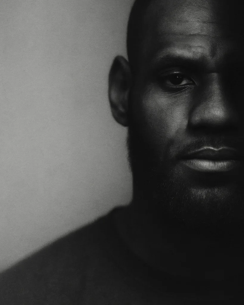 LeBron James Puissance — Tableau Portrait Noir et Blanc