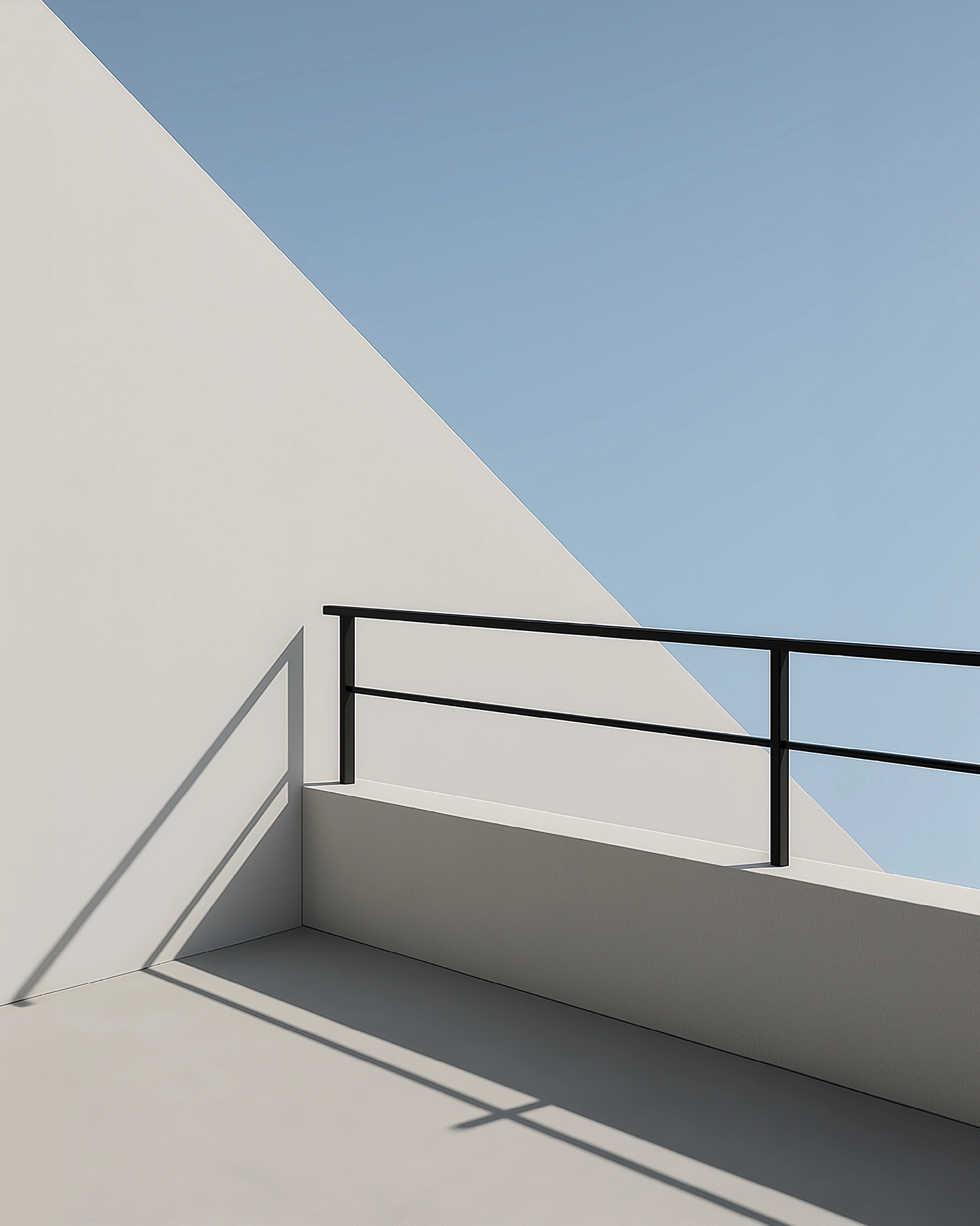 Ligne d'Horizon — architecture minimaliste aux lignes pures et ombres graphiques, art mural premium