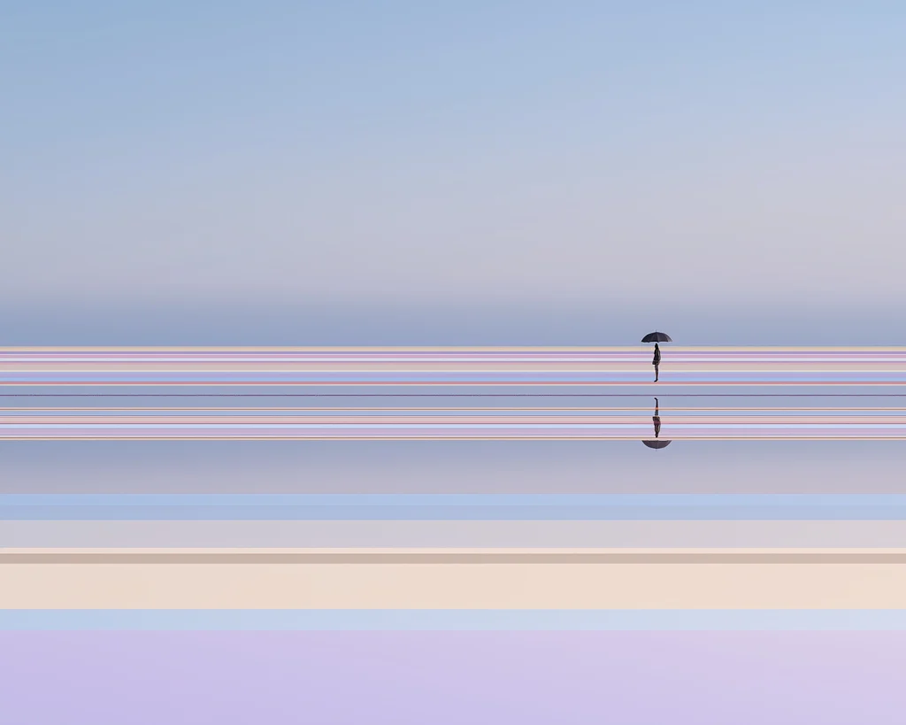 Lignes d'Horizon — Silhouette au Parapluie