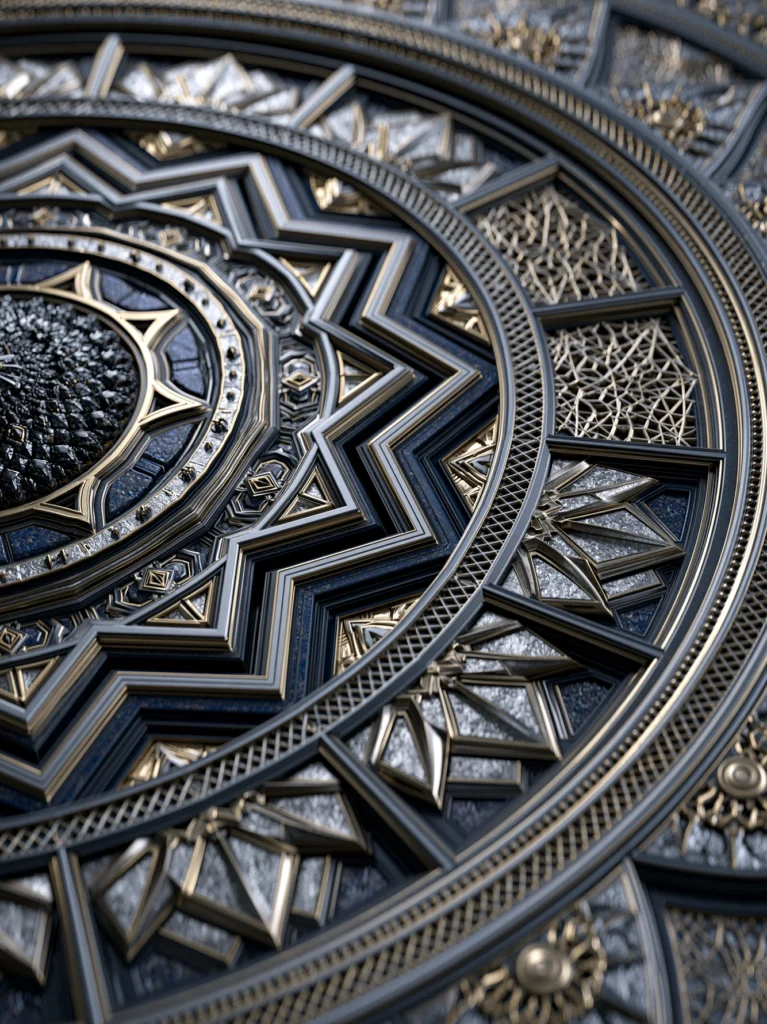 Mécanique Sacrée — Tableau Mandala Génératif