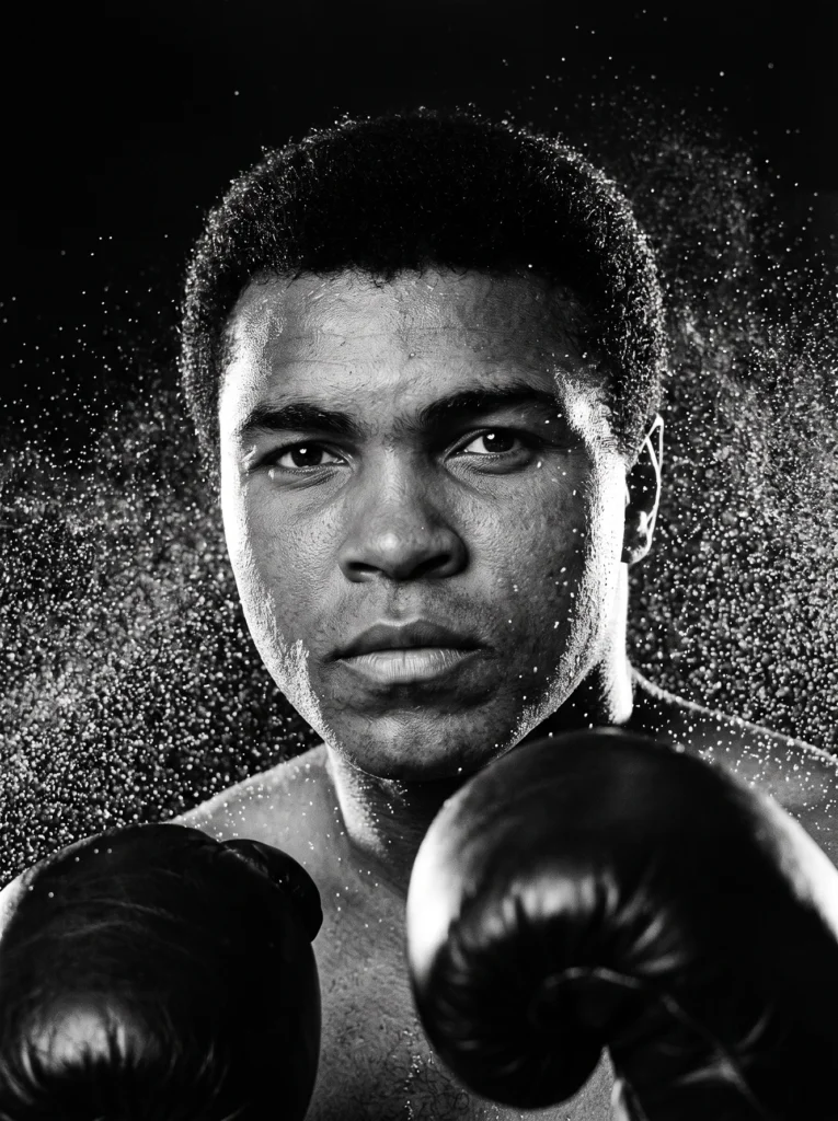 Mohamed Ali — Impact — Tableau Célébrité Noir et Blanc