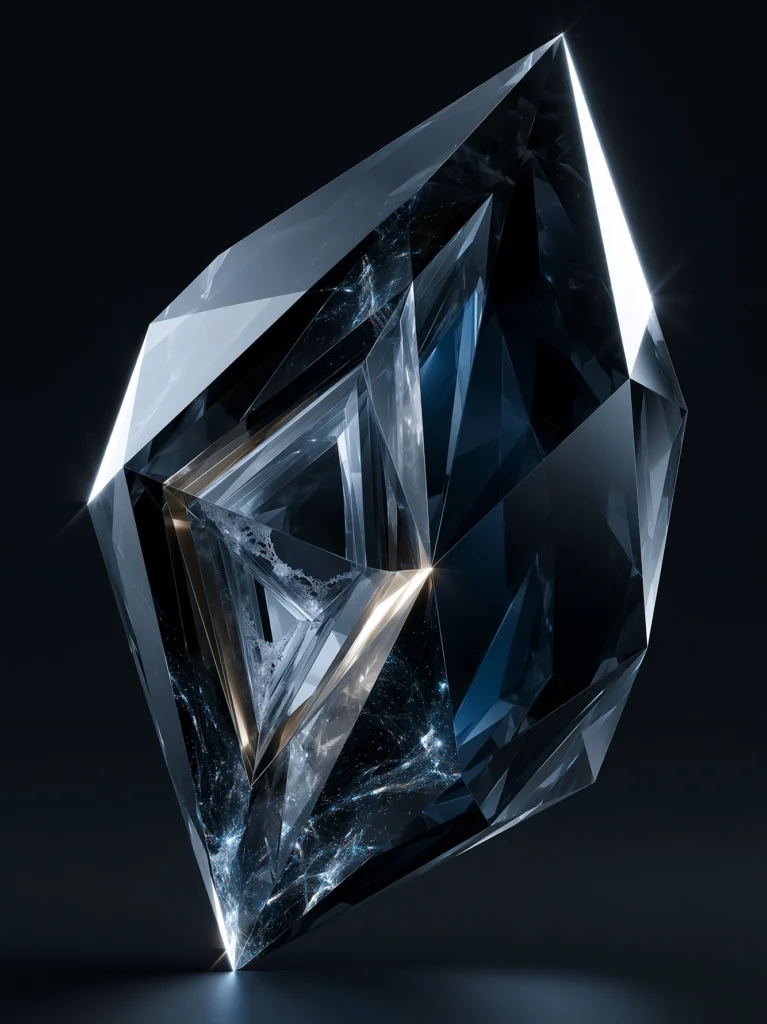 Monolithe de Cristal — Tableau Sculpture Abstraite