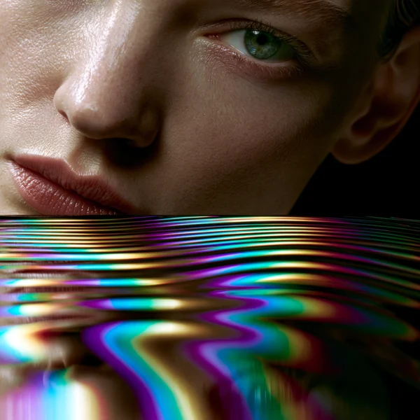 Ondes Prismatiques — Tableau Portrait Surréaliste