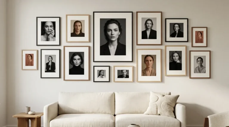 Comment créer un mur de portraits élégant et équilibré ?