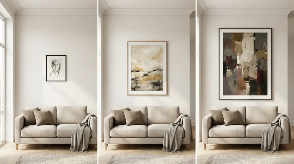 Choosing portrait size for wall