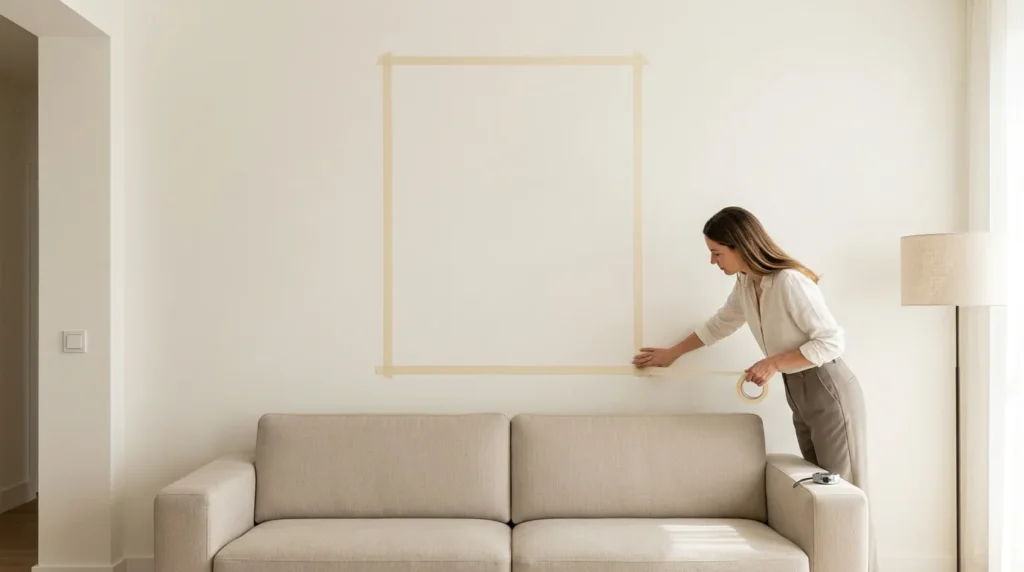 Simulation des dimensions d un cadre pour évaluer la taille de tableau portrait idéale