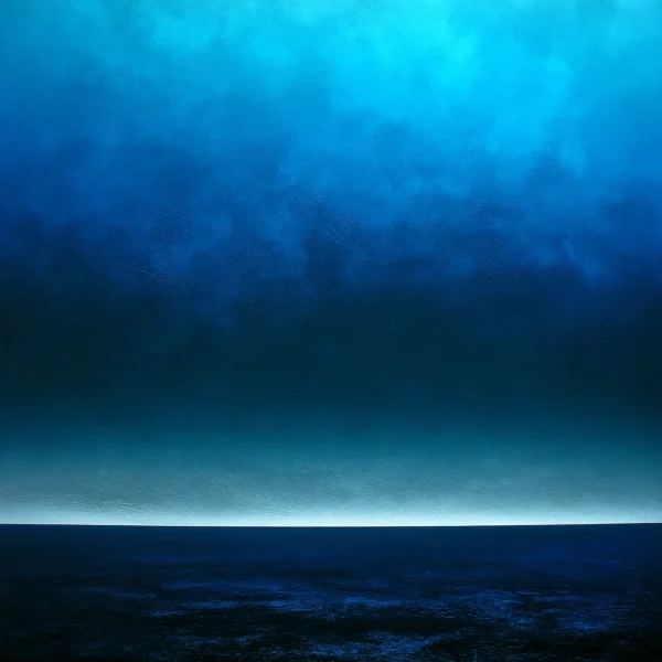 Horizon Azur – tableau abstrait bleu turquoise et bleu nuit inspiré d’un horizon marin – Graphic Avenue