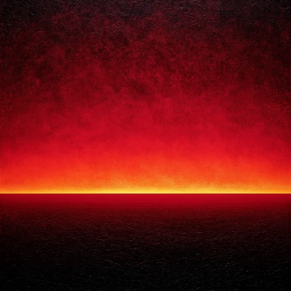 Horizon Incandescent – tableau abstrait rouge et noir aux reflets de feu – Graphic Avenue