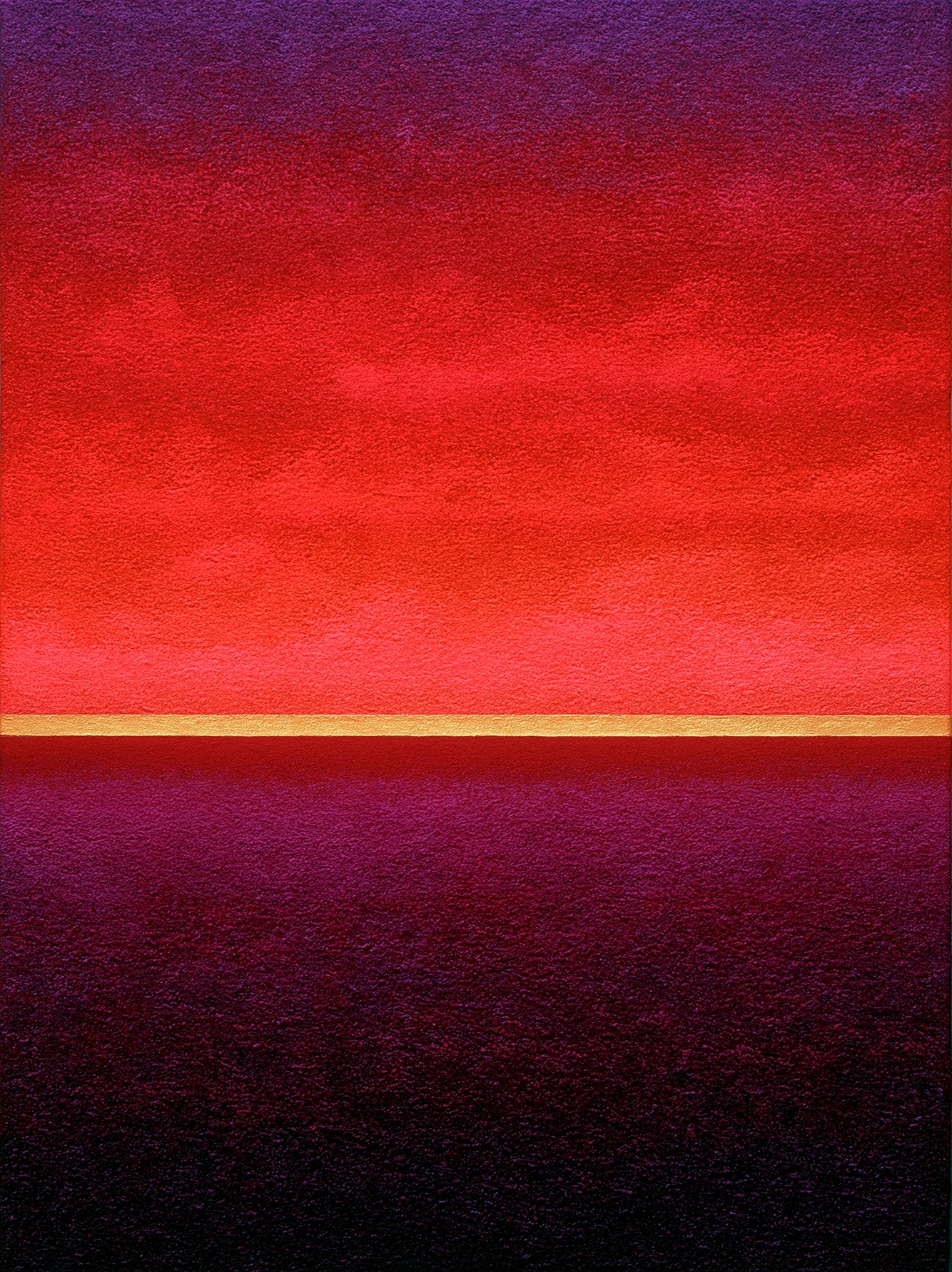 Horizon Pourpre – tableau abstrait rouge et pourpre avec ligne dorée – Graphic Avenue