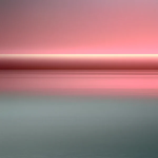 Horizon Rose – tableau abstrait rose poudré et bleu-vert aux lignes lumineuses – Graphic Avenue