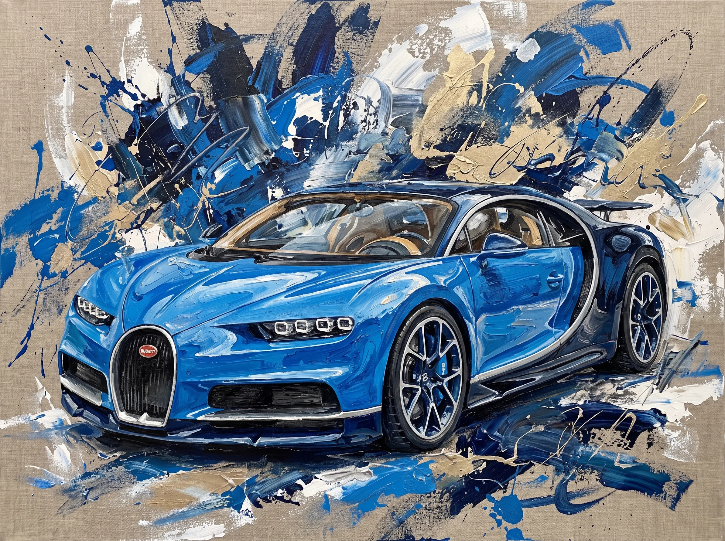 tableau Bugatti Chiron – création graphique automobile Graphic Avenue
