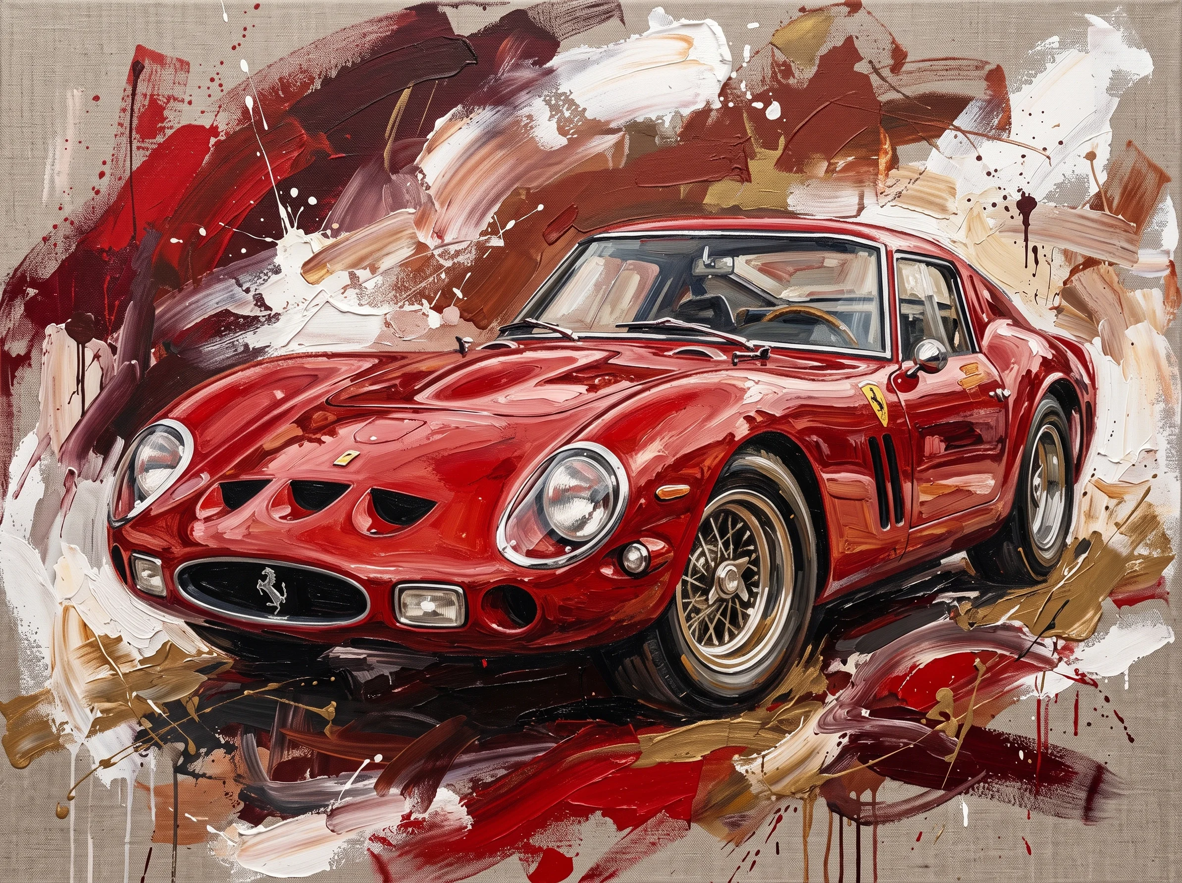 tableau Ferrari 250 GTO – création graphique automobile Graphic Avenue