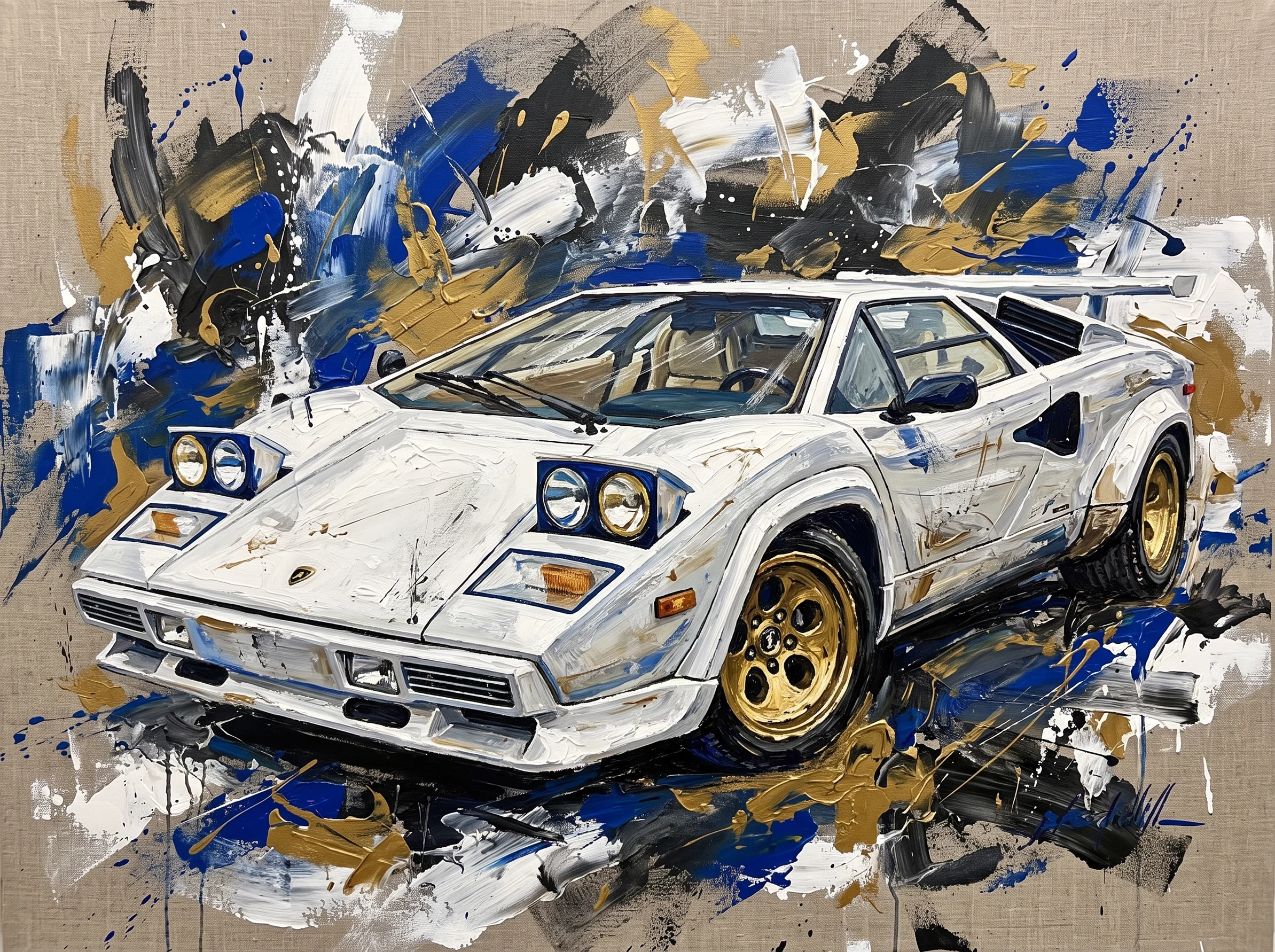 tableau Lamborghini Countach – création graphique automobile Graphic Avenue