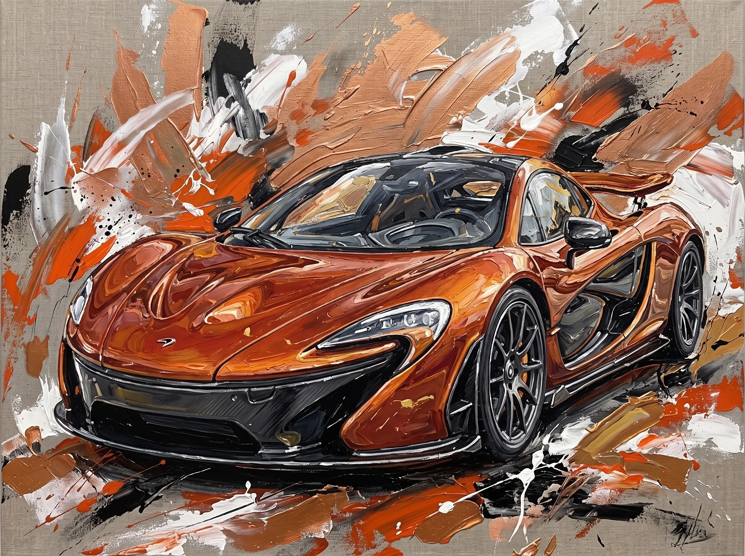 tableau McLaren P1 – création graphique automobile Graphic Avenue