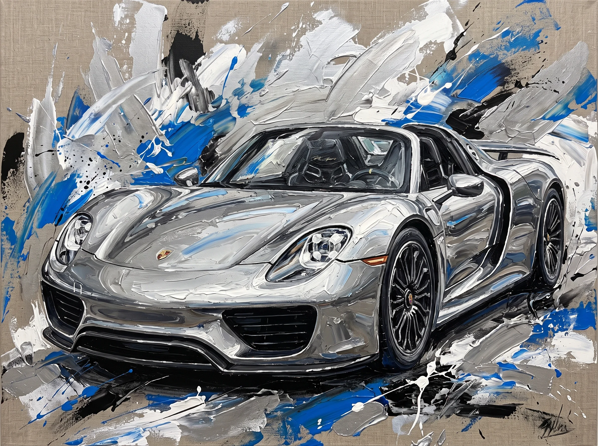 tableau Porsche 918 Spyder – création graphique automobile Graphic Avenue