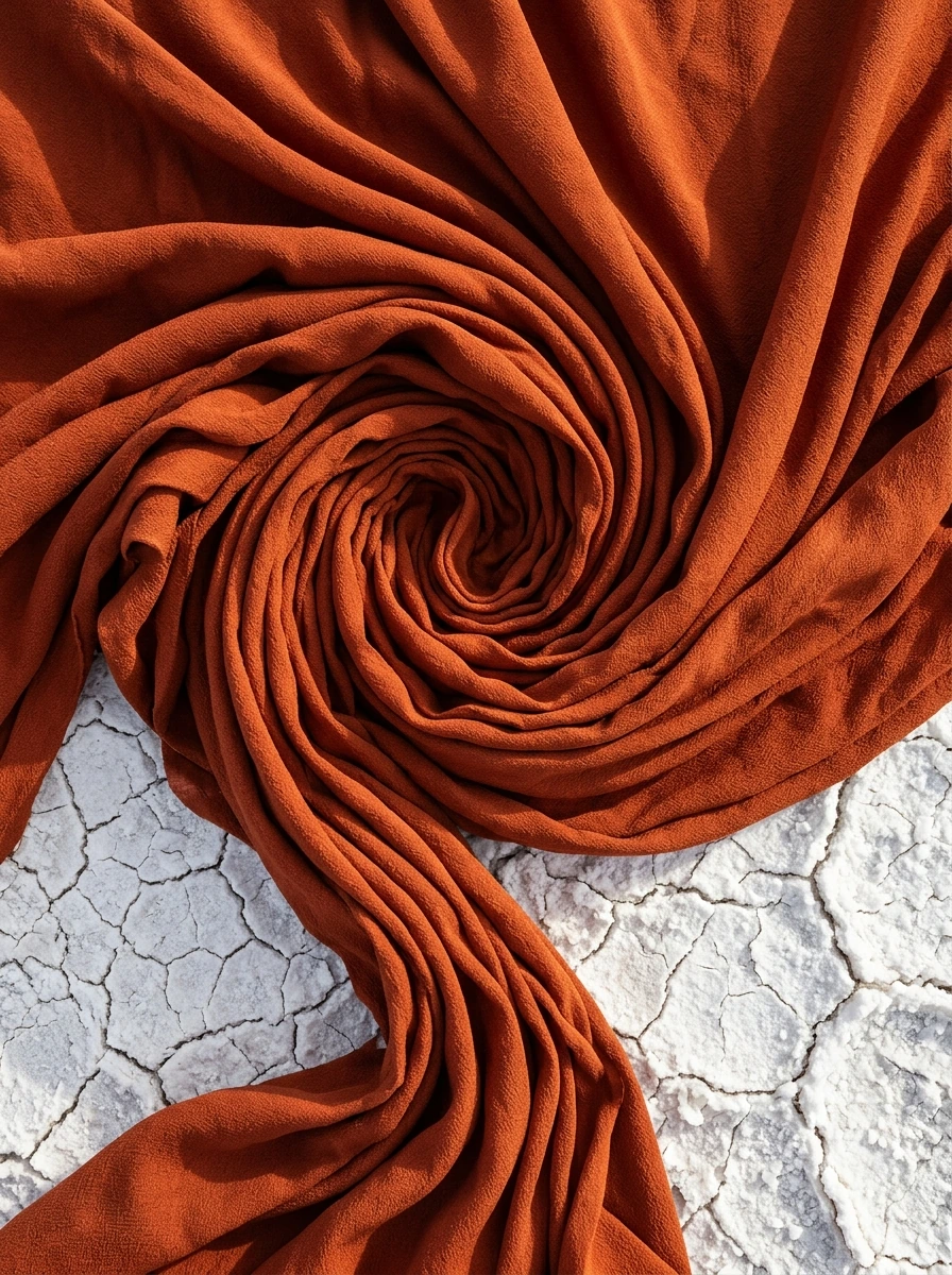 Tableau Le Vortex Terracotta – Voiles de Soie & Souffle Minéral Graphic Avenue