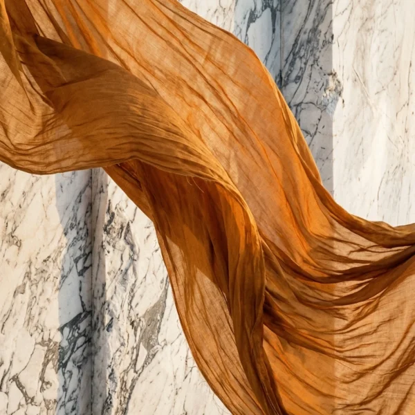 Tableau L'Envol d'Ocre Solaire – Voiles de Soie & Souffle Minéral Graphic Avenue