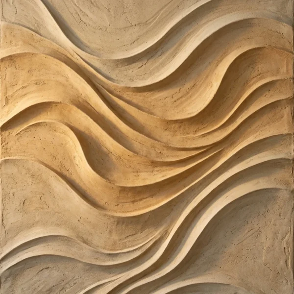 Tableau Les Dunes Fossilisées – Reliefs d'Argile Peignée & Ombres Terrestres Graphic Avenue