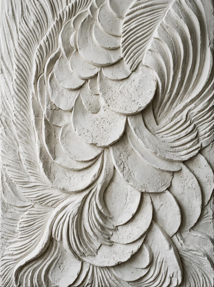 Tableau Les Écailles Minérales – Reliefs d'Argile Peignée & Ombres Terrestres Graphic Avenue