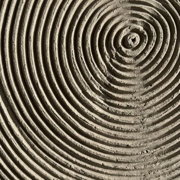 Tableau Les Ondes Concentriques – Reliefs d'Argile Peignée & Ombres Terrestres Graphic Avenue