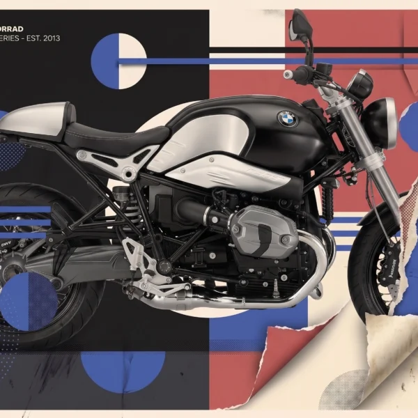 Tableau d'art automobile contemporain Bauhaus Boxer en format paysage