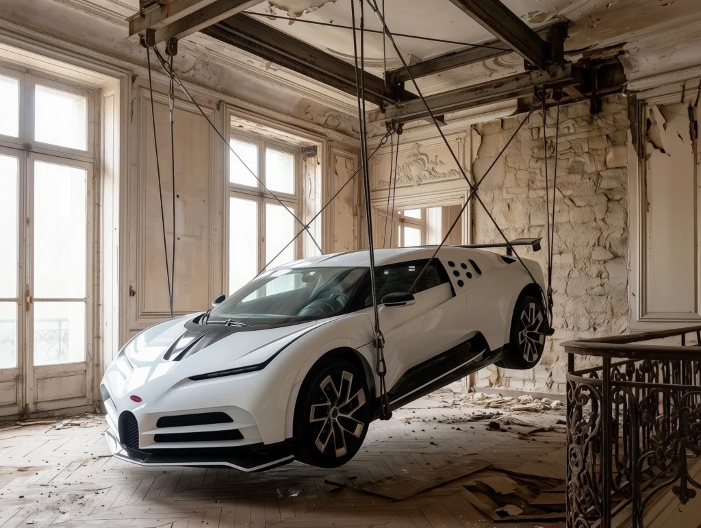 Bugatti Centodieci Suspension — Tableau voiture de légende